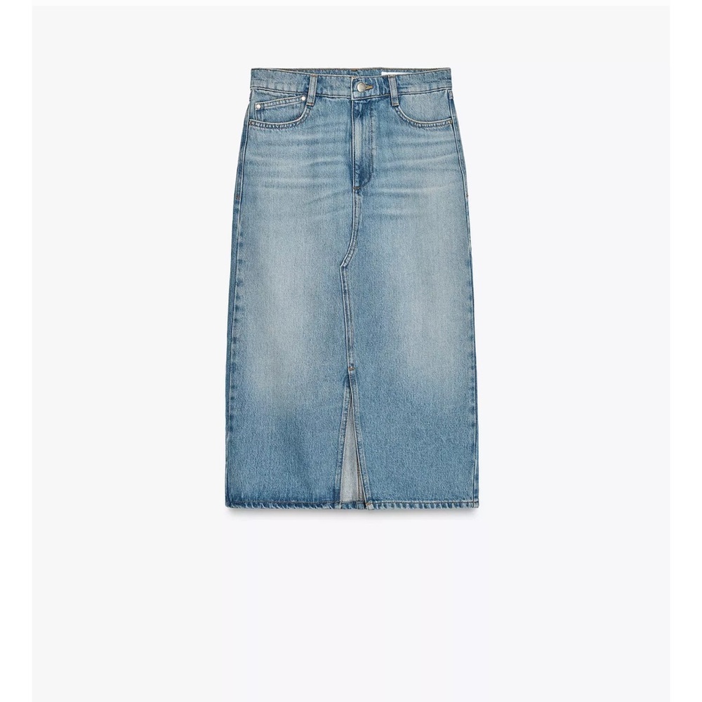 ZARA Denim midi skirt - Picture 4 of 7